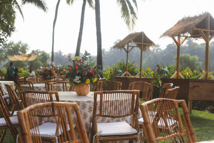 Tablescape and Floral detail — Brunch decor — Alila Diwa Goa